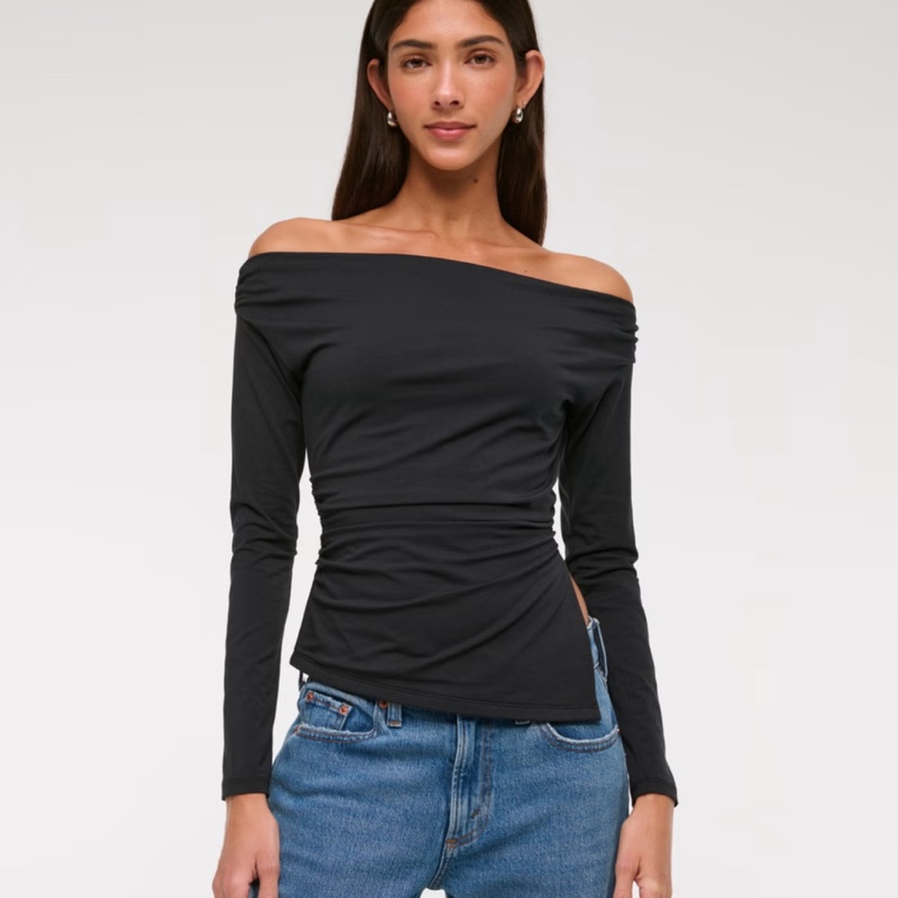 Off-Shoulder draped top